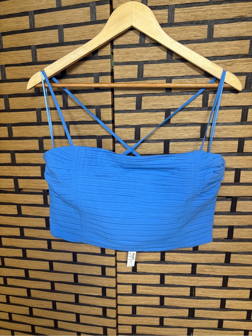 Madewell blue crop cami size 8